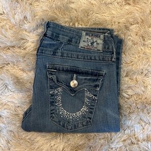 RARE True Religion low waisted straight jeans